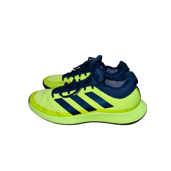 Adidas Mens Defiant Generation Tennis Running Shoes 12 Electric Yellow Navy - Picture 6 of 16
